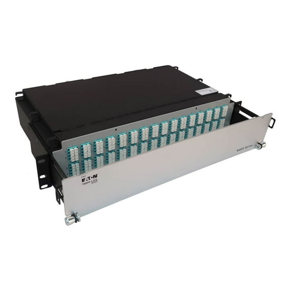 Tripp Lite Preloaded Fiber Panel 2U 32x12F MTP/MPO-PC 4xLC F/F OM4 MMF 3M