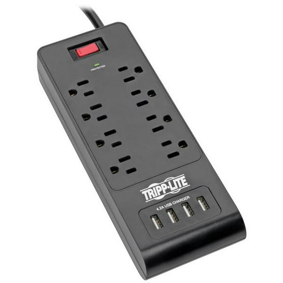 Tripp Lite Protect It! 8-outlet Surge Protector With 4 Ports, 6ft Cord