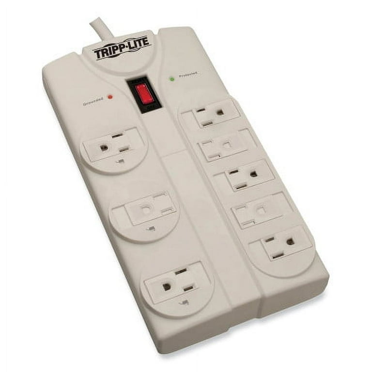 Protect It! Surge Protector, 8 AC Outlets, 8 ft Cord, 1,440 J, Light Gray Protect It! Surge Protector, 8 AC Outlets, 8 ft Cord, 1,440 J, Light Gray