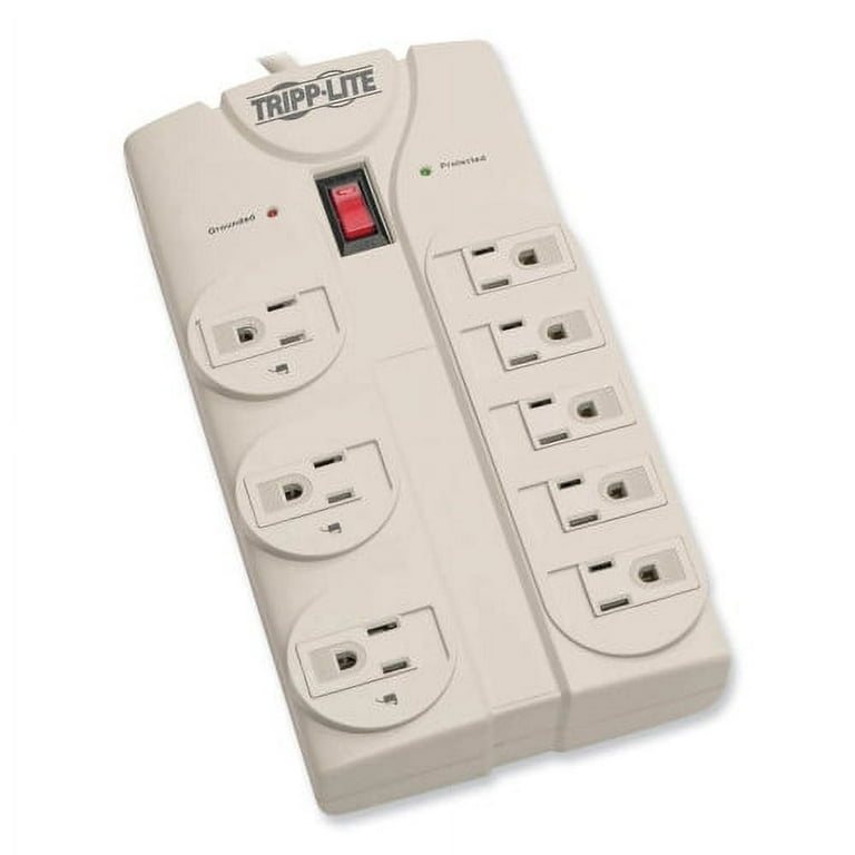 Protect It! Surge Protector, 8 AC Outlets, 8 ft Cord, 1,440 J, Light Gray Protect It! Surge Protector, 8 AC Outlets, 8 ft Cord, 1,440 J, Light Gray