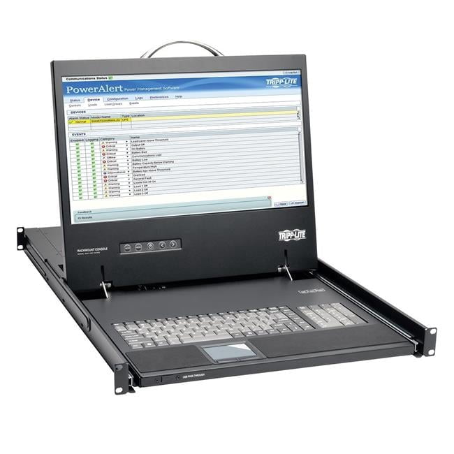 Tripp Lite  Rack Console 1URM DVI - VGA for KVM Switch - 19 in. LCD 1080p Rack-Mount TAA
