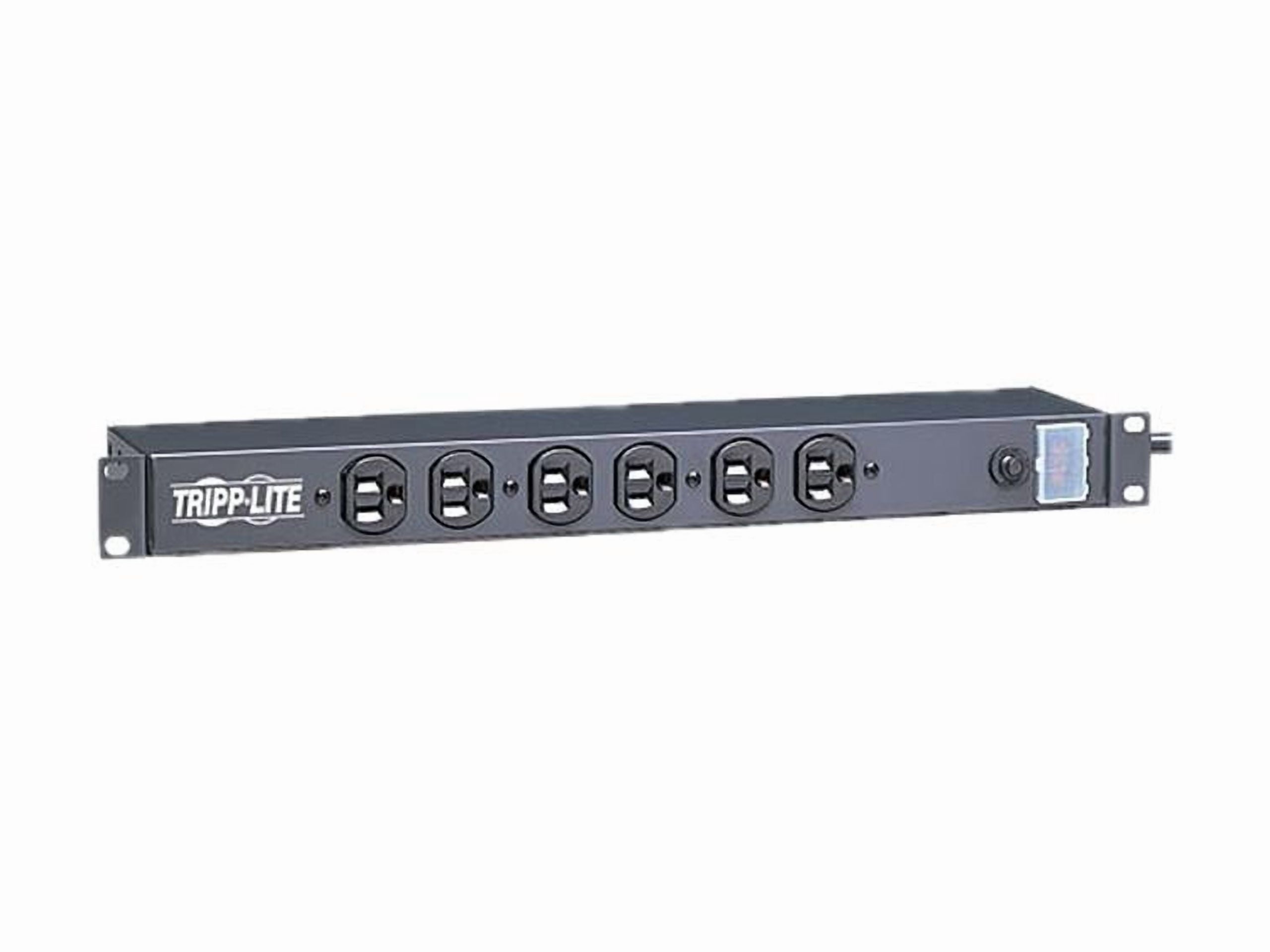 Tripp Lite Rack-Mount Power Strip, 120V, 15A, 5-15P, 12 Outlets (6 Front-Facing, 6-Rear-Facing), 15-ft. Cord