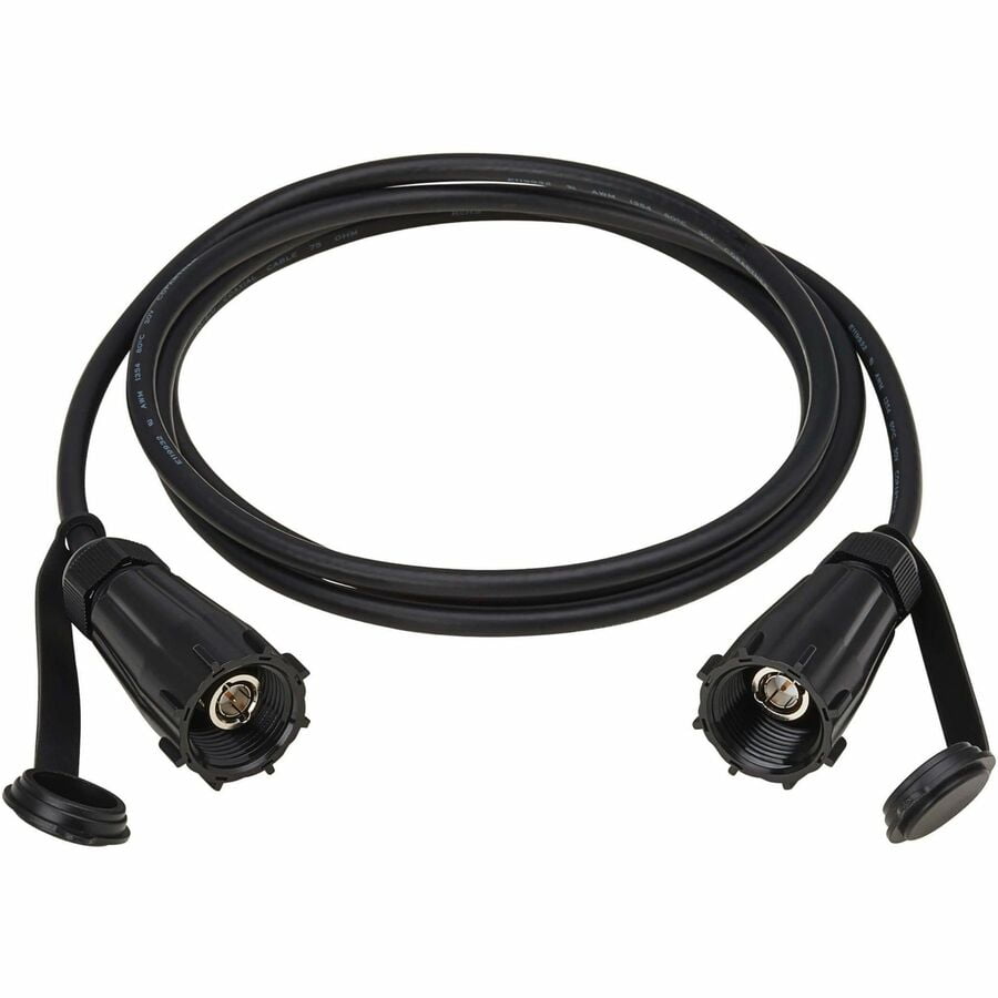 Eaton Tripp Lite Series Rigid Industrial RF Coaxial Cable (M/M), IP68, BNC Connectors, 10 ft. (3.1 m), Black