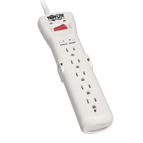 Protect It! Surge Protector, 7 AC Outlets, 7 ft Cord, 2,160 J, Light Gray Protect It! Surge Protector, 7 AC Outlets, 7 ft Cord, 2,160 J, Light Gray