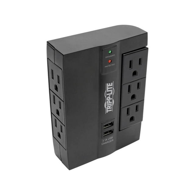 Tripp Lite SWIVEL6USB Protect It! 6-Outlet Surge Protector with 3 Rotatable Outlets & 2 USB Ports