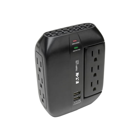 Tripp Lite SWIVEL6USB Protect It! 6-Outlet Surge Protector with 3 Rotatable Outlets & 2 USB Ports