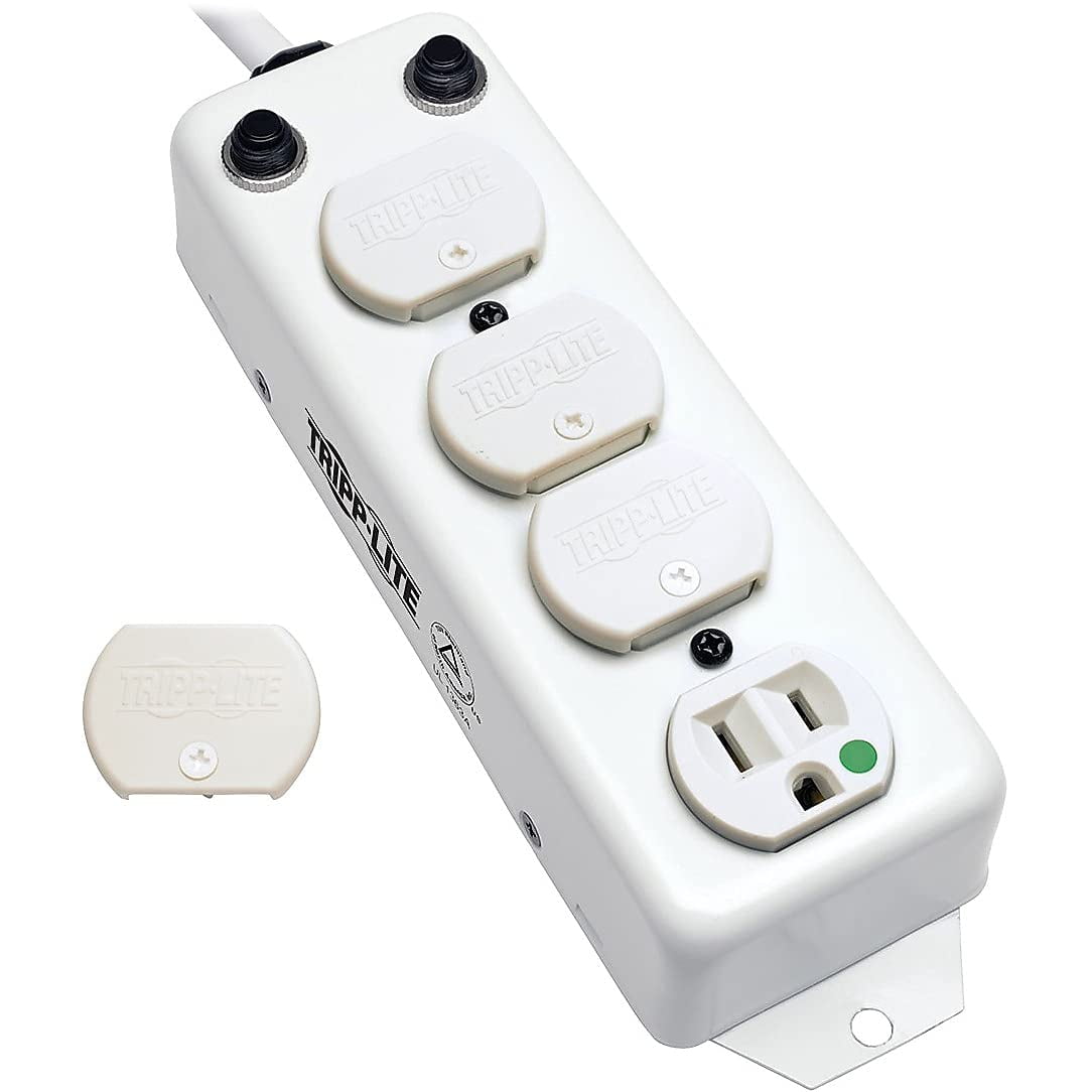 Tripp Lite Safe-IT Medical-Grade Power Strip, 4 15A Hospital-Grade Outlets, 7ft. Cord, UL 1363A, (PS-407-HG-OEM) CA2