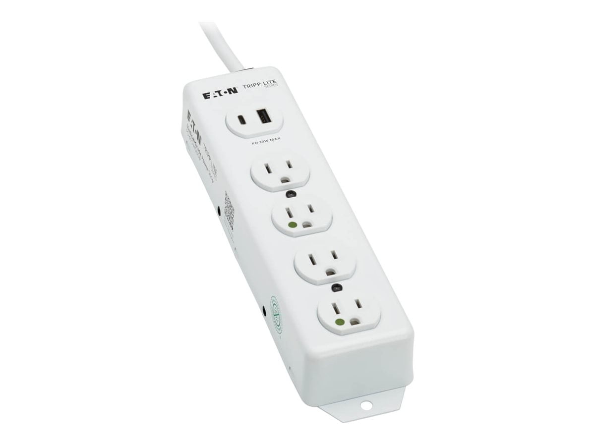 Tripp Lite Safe-IT UL 1363 4-Outlet Medical-Grade Power Strip, 15 ft. Cord