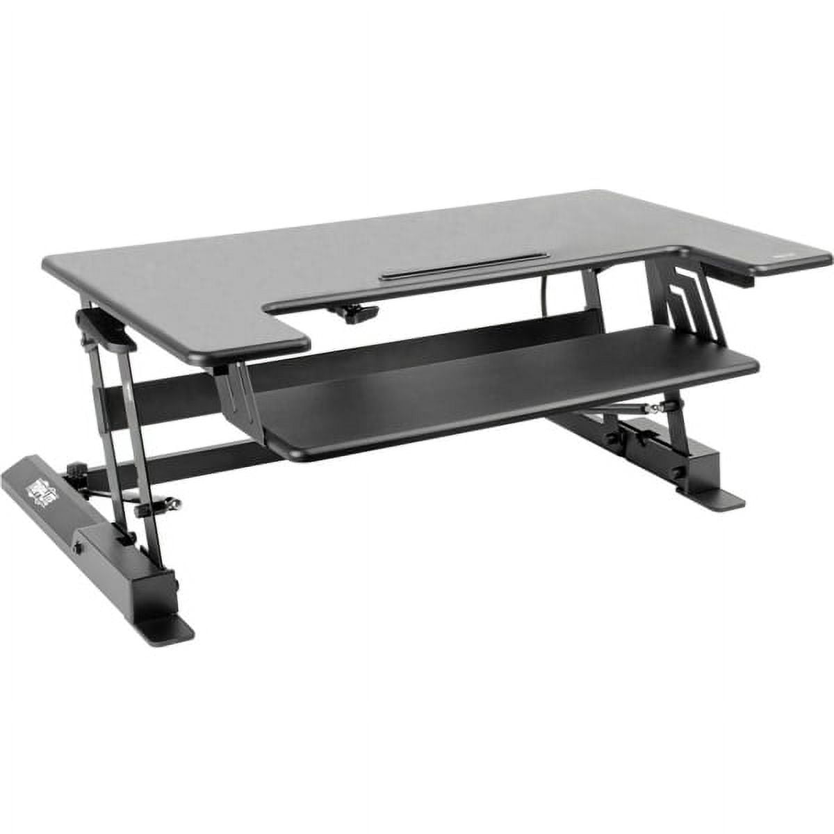 Tripp Lite Sit Stand Desktop Workstation Adjustable Standing Desk 36 x 22 In. 33 Lb Load Capacity Desktop Medium Density Fiberboard MDF Steel