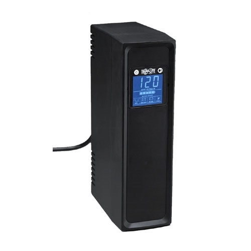 Tripp Lite SmartPro LCD 120V 1000 VA 500 Watts Line-Interactive UPS, AVR, Tower, USB, TEL / DSL / Coax Protection, 8 Outlets (SMART1000LCD) - image 1 of 7
