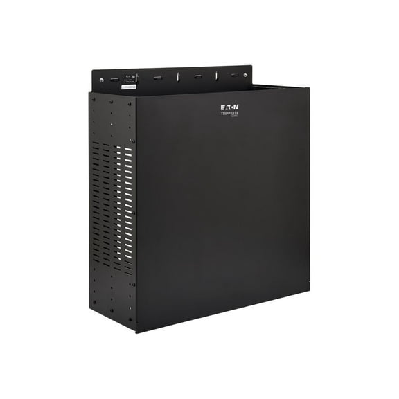 Tripp Lite SmartRack 4U Low-Profile Vertical-Mount Vented Wall-Mount Mini Rack Enclosure - Black SRWO4UBRKT