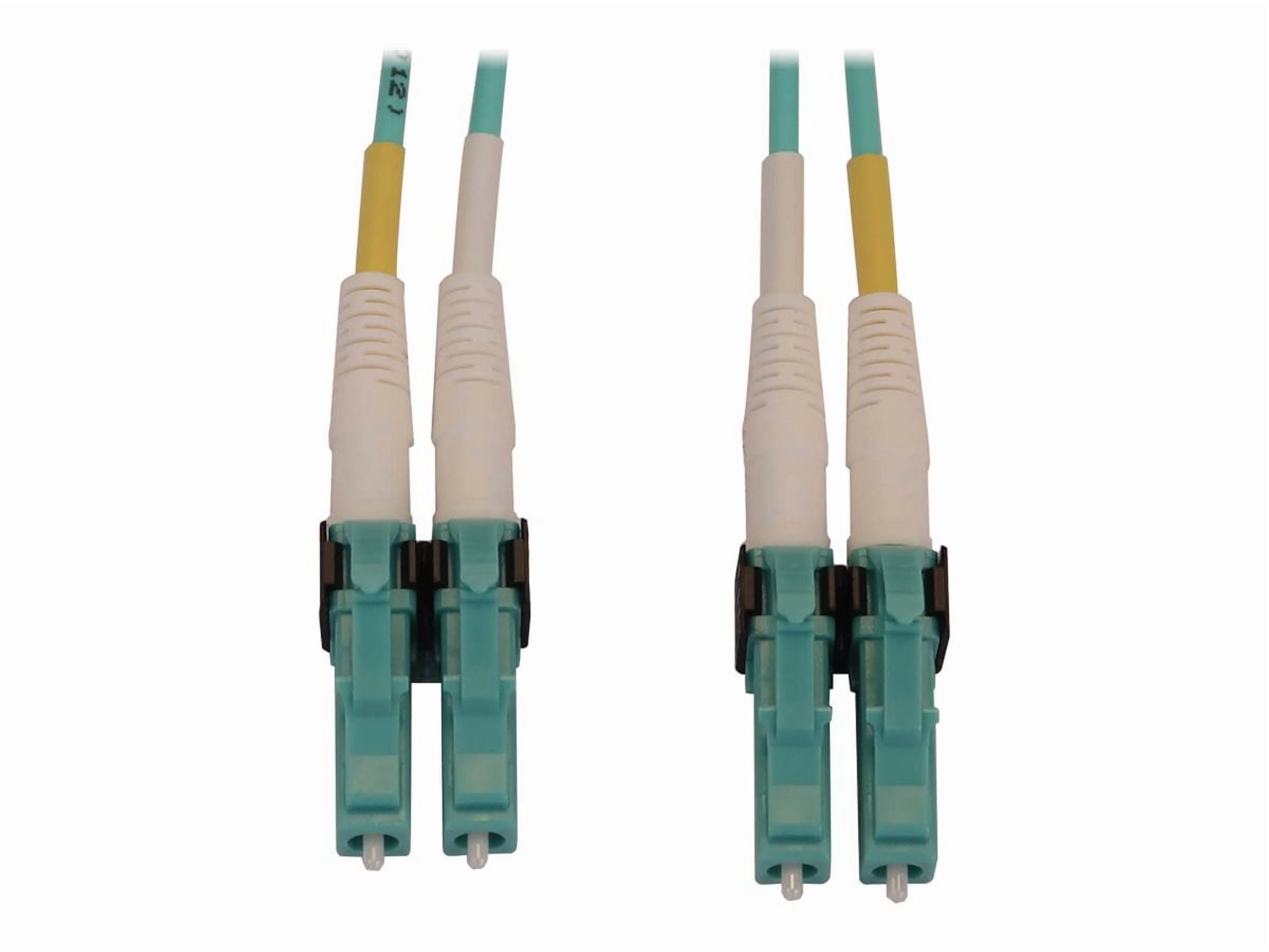 Eaton Tripp Lite Series 400G Multimode 50/125 OM4 Switchable Fiber Optic Cable (Duplex LC-PC M/M), LSZH, Aqua, 2 m (6.6 ft.) - Network cable - LC multi-mode (M) switchable to LC multi-mode (M) switchable - 2 m - fiber optic - duplex - 50 / 125 micron - OM4 - OFNR - halogen-free - aqua