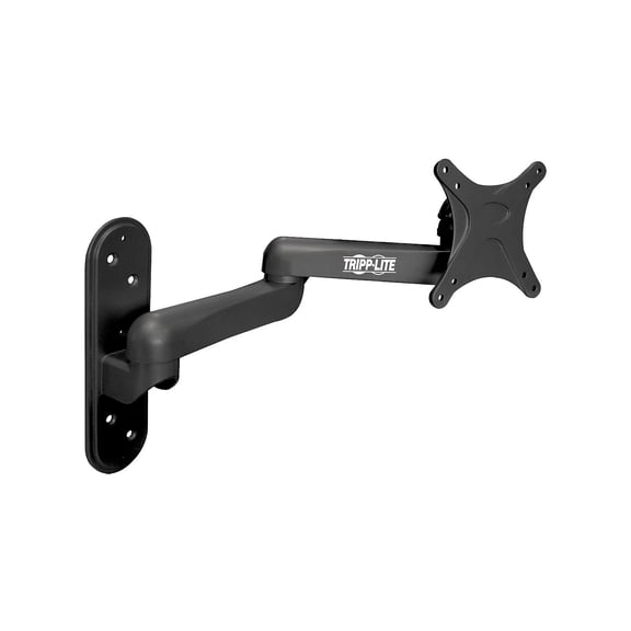 Tripp Lite Swivel/Tilt Wall Mount with Arm for 13" to 27" TVs, Monitors, Flat Screens, LED, Plasma or LCD Displays (DWM1327SE) Black