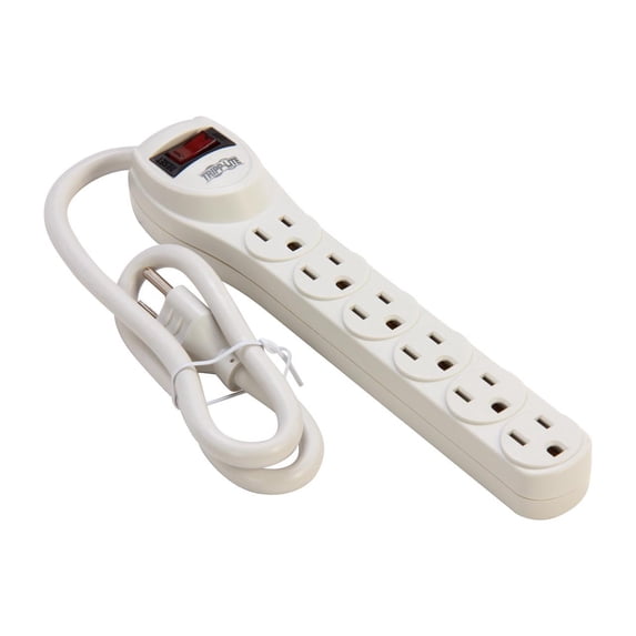 Tripp Lite Surge Protector Power Strip 120V 6 Outlet 2' Cord 180 Joule