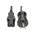 thumbnail image 1 of Eaton Tripp Lite Series Hospital-Grade Power Cord NEMA 5-15P to Locking IEC C13 Green Dot 15A 125V 14 AWG 25 ft. 7.62 m Black, 1 of 6