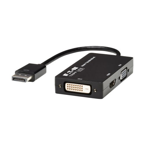 Tripp Lite DisplayPort to VGA DVI HDMI Adapter Converter 4K DP to VGA 6in