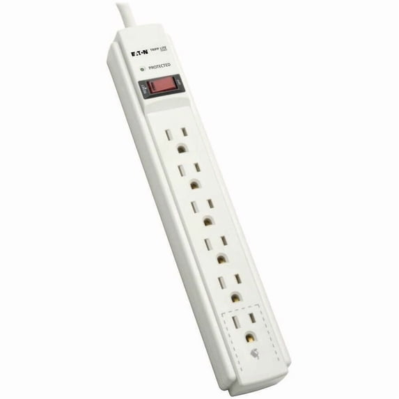 Tripp Lite, TRPTLP606, 6-Outlet Economy Surge Protector, 1 Each, Gray