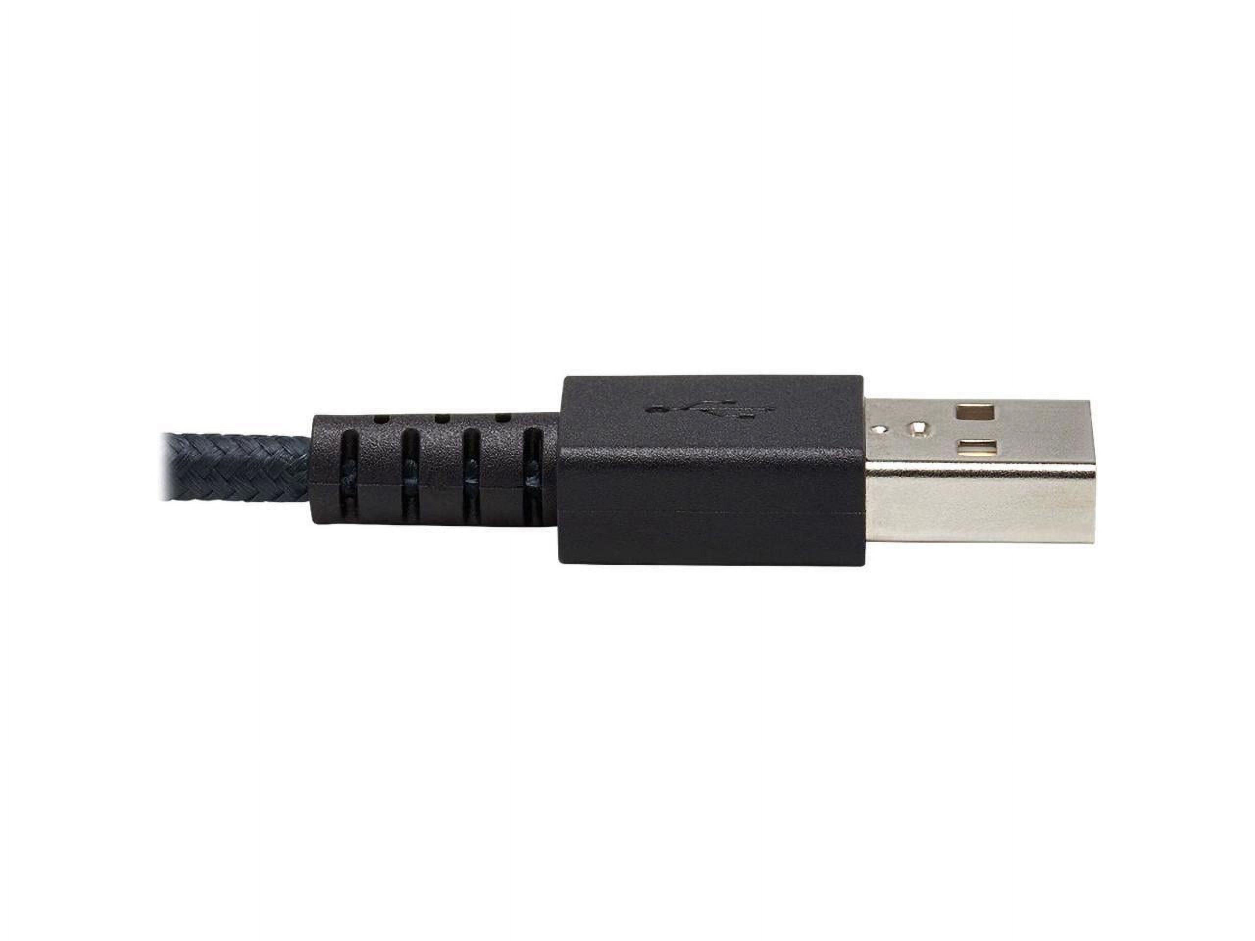 Tripp Lite U050-006-GY-MAX Heavy-Duty USB-A to USB Micro-B Cable - M/M, USB 2.0, UHMWPE and Aramid Fibers, Gray, 6 ft. (1.8 m) - image 1 of 9