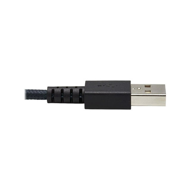 Tripp Lite U050-006-GY-MAX Heavy-Duty USB-A to USB Micro-B Cable - M/M, USB 2.0, UHMWPE and Aramid Fibers, Gray, 6 ft. (1.8 m)