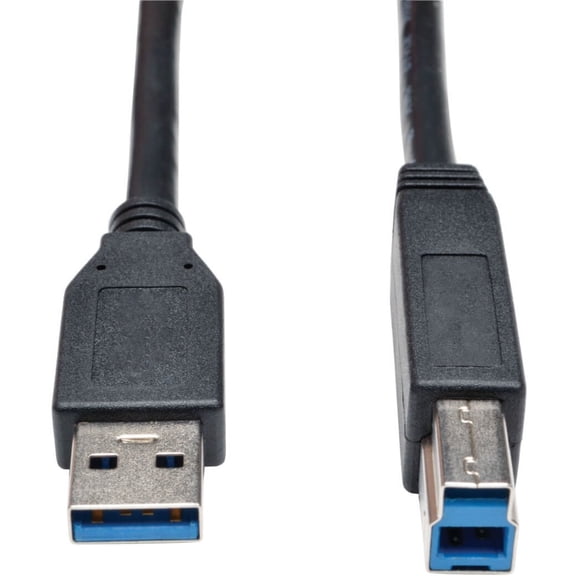 Tripp Lite U322-003-BK USB 3.0 SuperSpeed Device Cable AB M/M Black, 3 ft.