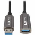 thumbnail image 1 of Tripp Lite Type-a 3.2 Gen 1 Cl3-rated Fiber Active Optical Cable (aoc) - Extension/repeater, A/a M/f, Black, 20 M - Extension Cable - Type A (m) To Type A, Micro-Type B (f) - 3.2, 1 of 5