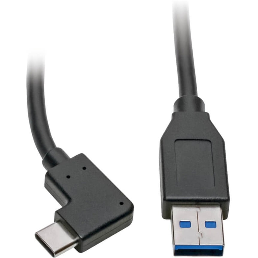 Tripp Lite Usb C To Usb-a Cable Right Angle 3.1 5 Gbps Usb Type C M/m 3ft - Usb Cable - Usb-c (m) Right-angled To Usb Type A (m) - Usb 3.1 Gen 1 / Thunderbolt 3 - 3 Ft - Black