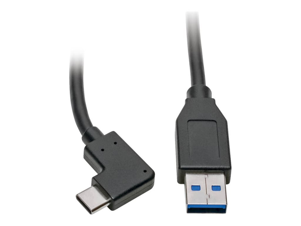 Tripp Lite U428-003-CRA Right-Angle USB-C to USB-A Cable, M/M, 3 ft