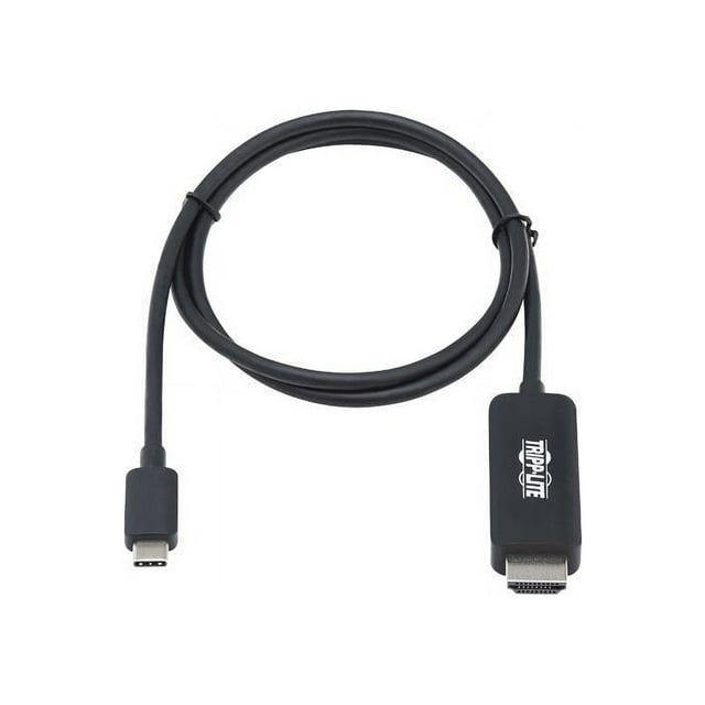 Tripp Lite U444-003-HBE USB-C to HDMI Adapter Cable (M/M), 4K, 4:4:4, Thunderbolt 3 Compatible, Black, 3 ft.