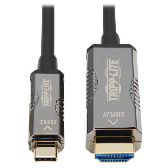 Tripp Lite High-speed Usb-c To Hdmi Fiber Active Optical Cable (aoc) - Uhd 4k 60 Hz, Hdr, Cl3 Rated, Black, 10 M - Adapter Cable - Usb-c Male To Hdmi Male - 33 Ft - Black - 4k Support, Active Optical