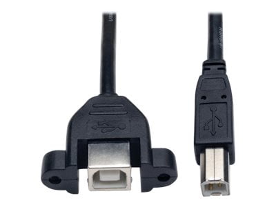 Tripp Lite USB 2.0 Hi-Speed Panel Mount Extension Cable (B M to Panel Mount B F) 1-ft.(U025-001-PM)