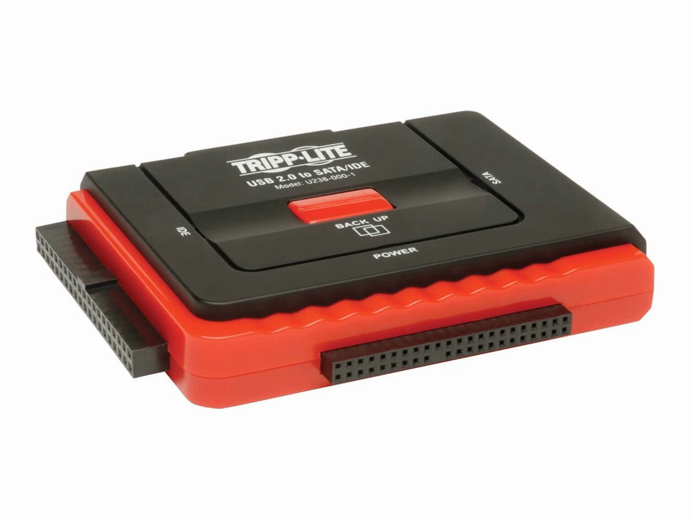 Tripp Lite USB 2.0 to Serial ATA (SATA) and IDE Adapter for 2.5in / 3.5in / 5.25in Hard Drives (U238-000-1)