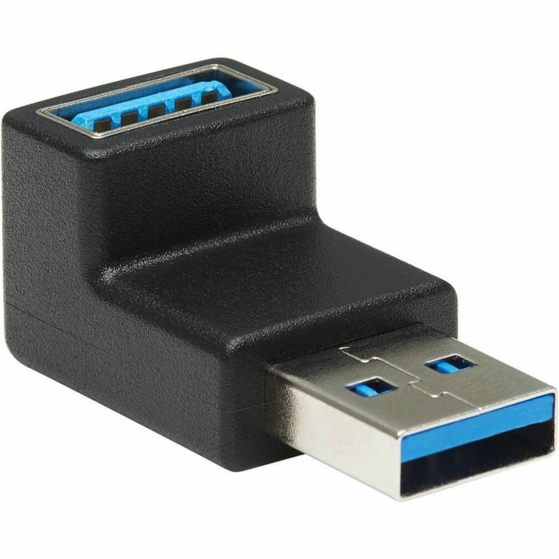 Tripp Lite USB 3.0 SuperSpeed Adapter, USB-A to USB-A, M/F, Down Angle, Black