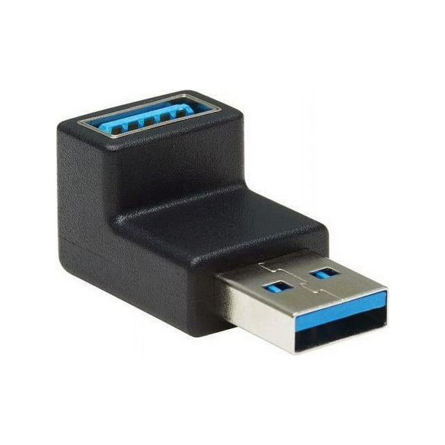 Tripp Lite USB 3.0 SuperSpeed Adapter - USB-A to USB-A, M/F, Down Angle, Black