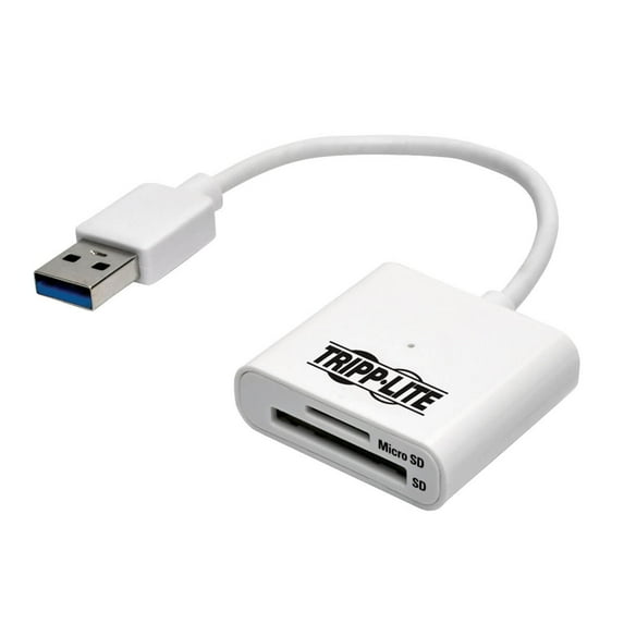 Tripp Lite 6" USB 3.0 SuperSpeed SD/Micro SD Memory Card Media Reader