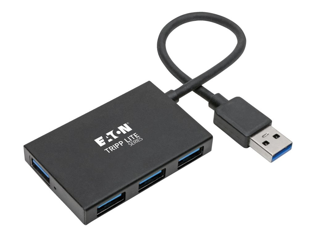 Tripp Lite USB 3.0 SuperSpeed Slim Hub 5Gbps 4 USB-A Ports Portable, Aluminum