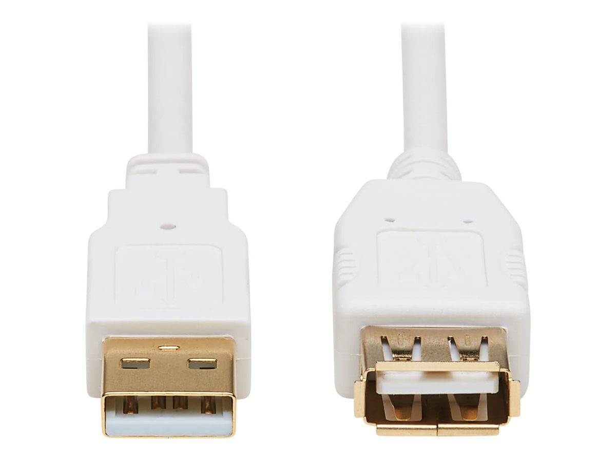 Tripp Lite USB-A Antibacterial Extension Cable M/F USB 2.0 White 6' U024AB006WH