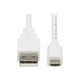 thumbnail image 1 of Tripp Lite 3ft USB-A to USB Micro-B Antibacterial Cable White U050AB003WH, 1 of 4