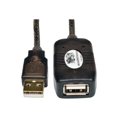 "Tripp Lite USB Active Extension Cable, USB 2.0 A Male to A Female Cable, High Speed, 16 ft. (U026-016)"