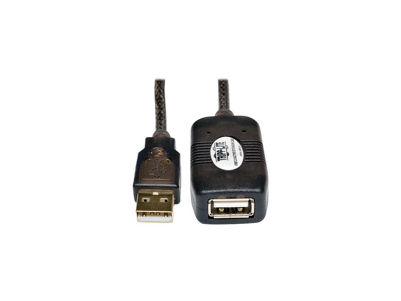 "Tripp Lite USB Active Extension Cable, USB 2.0 A Male to A Female Cable, High Speed, 16 ft. (U026-016)" - image 1 of 2