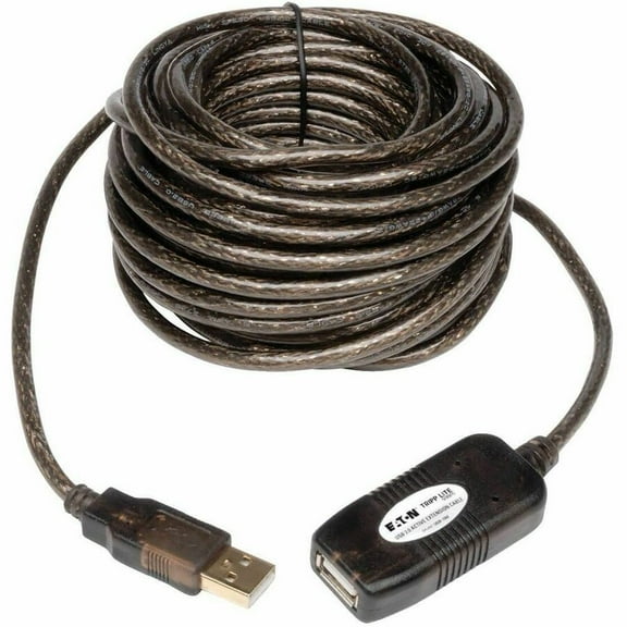 "Tripp Lite USB Active Extension Cable, USB 2.0 A Male to A Female Cable, High Speed, 16 ft. (U026-016)"