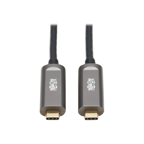 Eaton Tripp Lite Series USB-C AOC Cable M/M USB 3.2 Gen 2 10 Gbps Plenum-Rated Fiber Active Optical Cable Data Only Black 10 m 33 ft. U420F10MD3