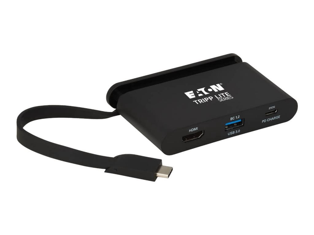 Tripp Lite USB C Adapter 4K HDMI Gbe USB-A Hub PD Charging Storage Cable