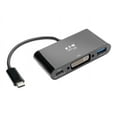 thumbnail image 1 of Eaton Tripp Lite Series USB C to DVI Adapter with USB-A Hub, Thunderbolt 3-1080p, PD Charging, Black, 6 in., USB Type C, USB-C, USB Type-C - Docking station - USB-C - DVI, 1 of 8