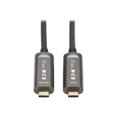 thumbnail image 1 of Tripp Lite USB-C Fiber (10 Gbps) Data Cable, Backward Compatible USB 3.2 Active Optical Cable, Male to Male, Plenum-Rated for Wall Installations, 33 Feet / 10 Meters, 3-Year Warranty (U420F-10M-D321), 1 of 4