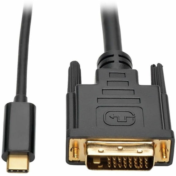Tripp Lite, TRPU444006D, USB C to DVI Adapter Cable (M/M), 1920 x 1080 (1080p), 6 ft, 1 Each, Black