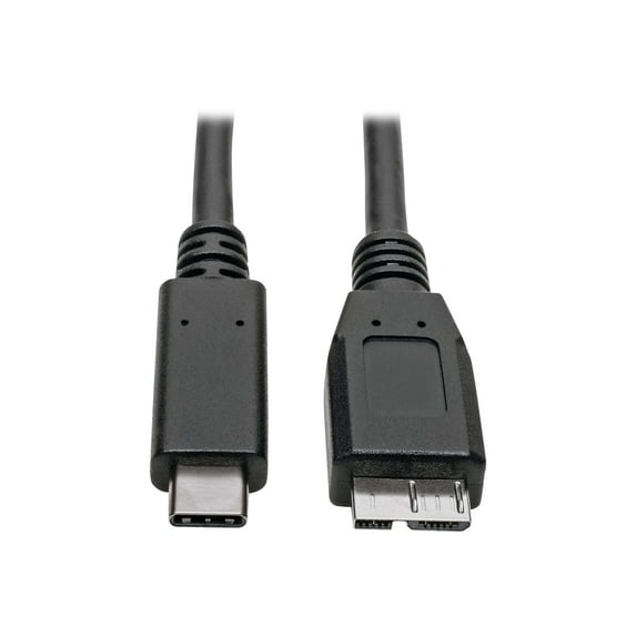 Tripp Lite USB C to USB Micro-B Cable 3.1 Gen 1, 5 Gbps USB Type C M/M 6ft 6' - Gold Plated Contact - Black