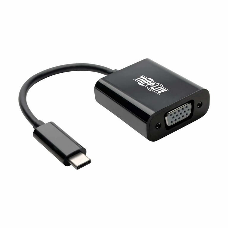 bekæmpe Skim Medalje Tripp Lite USB-C to VGA Adapter, Thunderbolt 3 - M/F, USB 3.1, 1080p, Black  - Walmart.com