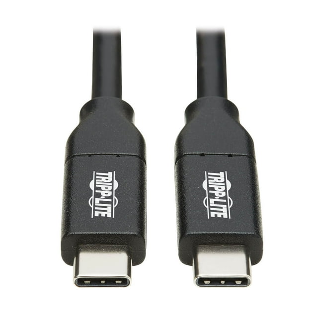 Tripp Lite USB Type C to USB C Cable USB 2.0 5A Rating USB-IF Cert M/M 2M, Black