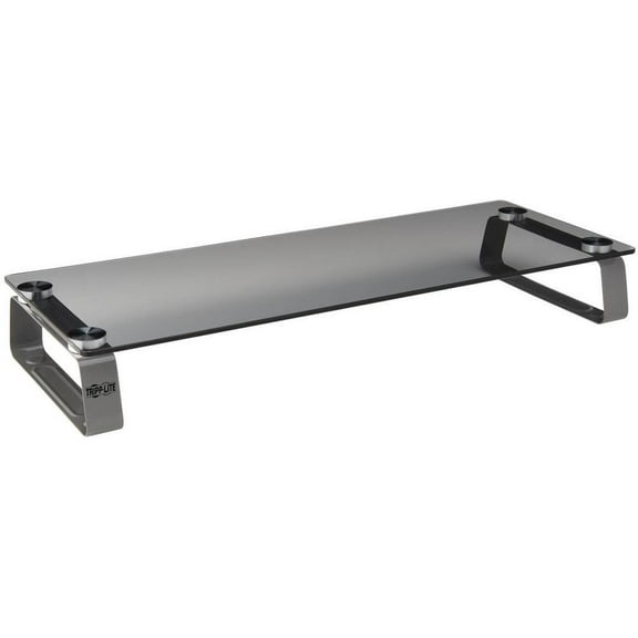 Tripp Lite by Eaton Universal Monitor Riser Stand Glass Computer Laptop Printers 3" - 40 lb Load Capacity - 3.2" Height x 22" Width x 8.3" Depth - Desktop - Tempered Glass, Brushed Aluminum