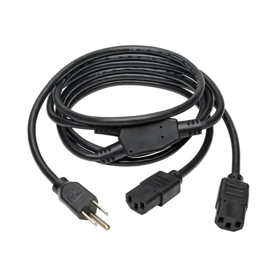 Tripp Lite 6ft Universal Power Extension Cord Y Splitter Cable